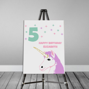 Magical Unicorn Girls Birthday Foam Board