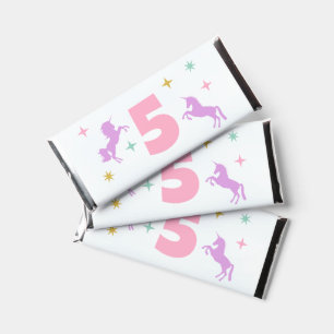 Magical Unicorn Girls Birthday Hershey Bar Favors