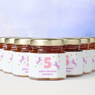 Magical Unicorn Girls Birthday Honey Jar Favors