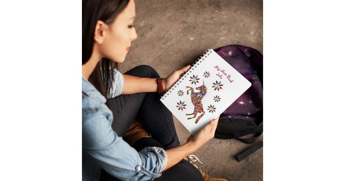 Mirada Happy Unicorn Glitter Notebook