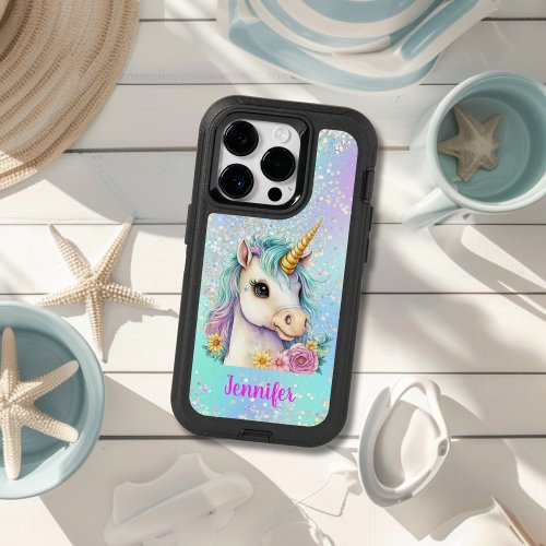 Magical Unicorn Glitter Sparkle OtterBox iPhone 14 Pro Case