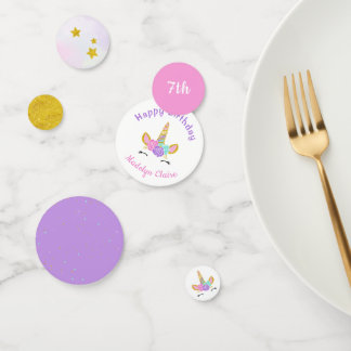 Magical Unicorn Glitter Stars Birthday Confetti