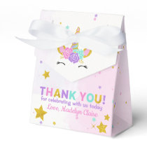 Magical Unicorn Glitter Stars Birthday Favor Boxes