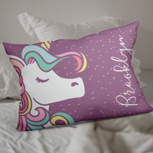 Magical Unicorn Gold Glitter Girly Pillow Case (Creator Uploaded)