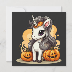 Magical Unicorn: Halloween Pumpkin Adventure Invitation