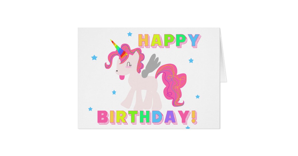 Lovely 50 Unicorn Happy Birthday Card