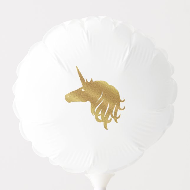 Magical Unicorn Happy New Year White Balloon (Front)