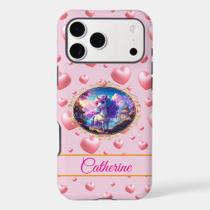 Magical Unicorn Hearts And Name iPhone 17 Pro Max Case