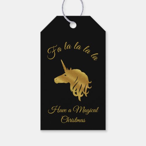 Magical Unicorn Holiday Gift Tag