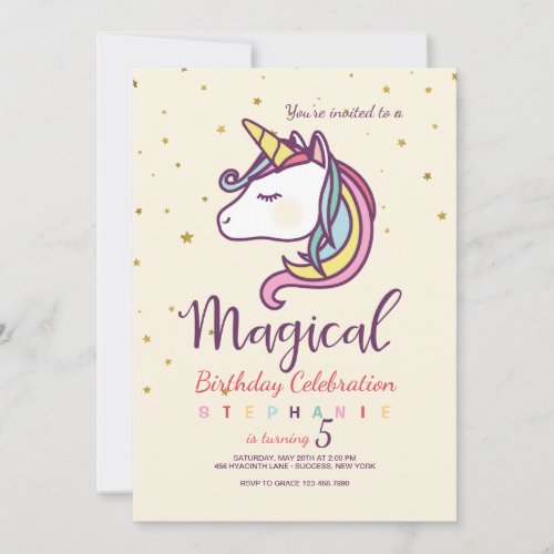 Magical Unicorn Invitation