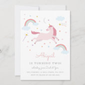 Magical Unicorn Kids birthday party Invitation (Front)