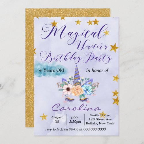 Magical Unicorn Lavender Birthday Party 