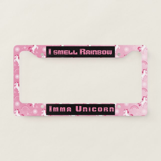 Magical Unicorn License Plate Frame (Front)