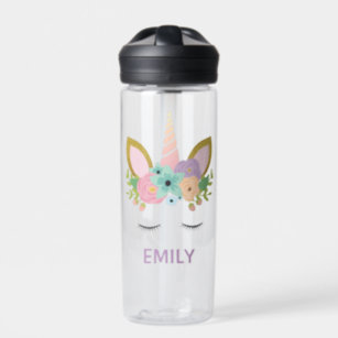 PINK ENCHANTED UNICORN FAIRY PRINCESS DRINKS WATER BOTTLE DIFFERENT DESIGNS