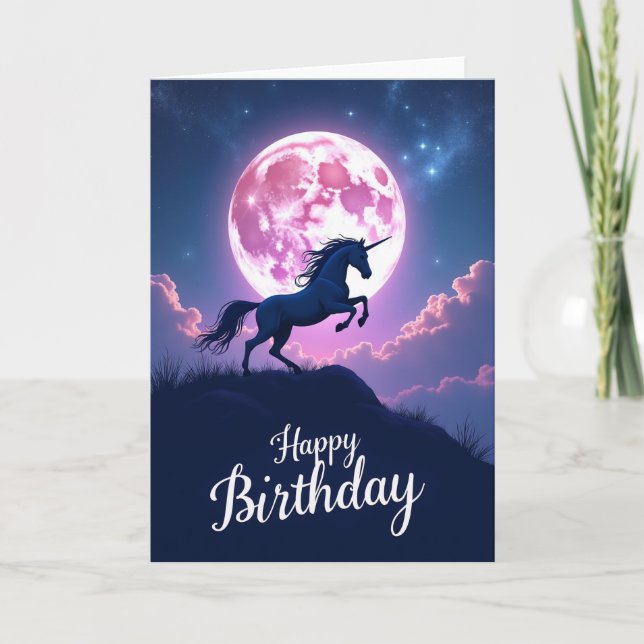 Magical Unicorn Night Card (Front)