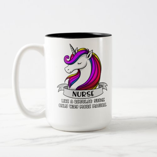 Magical Unicorn Nurse Medical Doctor Womens Two_Tone Coffee Mug