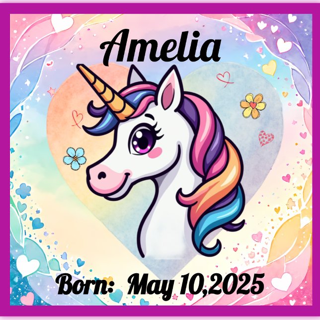 Magical Unicorn Nursery Poster (Creator Uploaded)