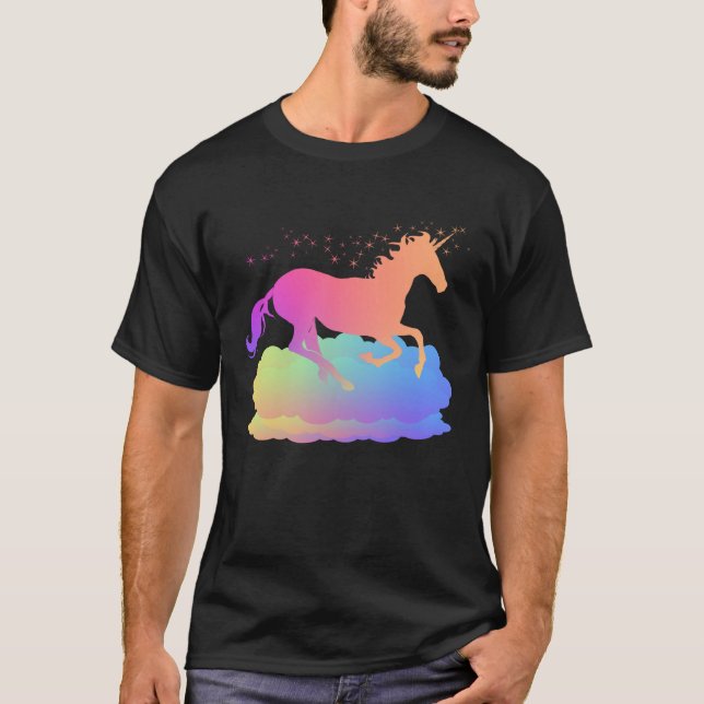 Magical Unicorn On a Cloud T-Shirt (Front)