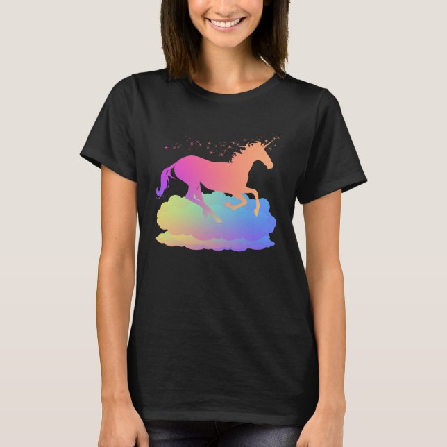 Magical Unicorn On a Cloud T-Shirt (Front)