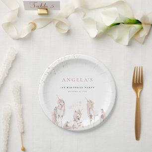 Magical Unicorn Paper Plate