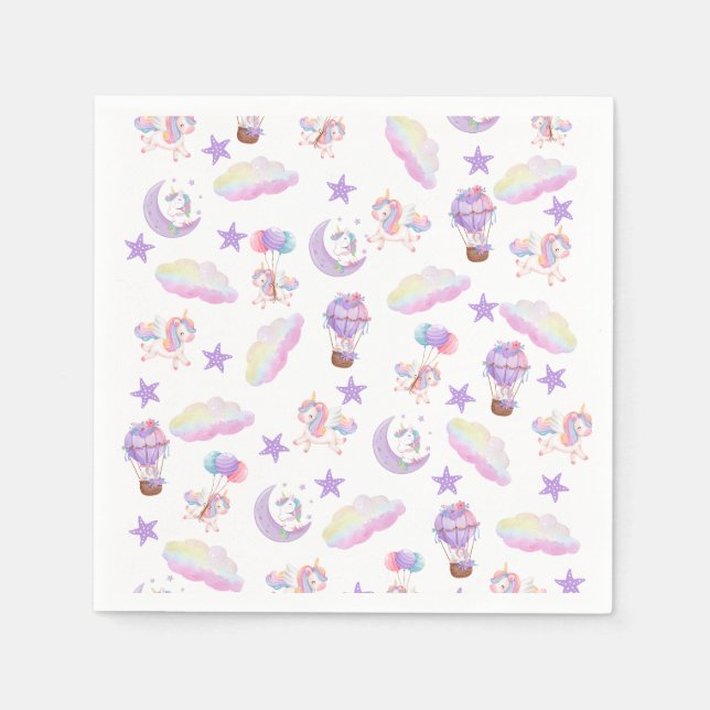 Magical Unicorn Party Box  Napkins (Front)