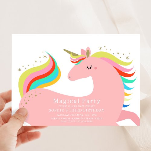 Magical Unicorn Party Invitation