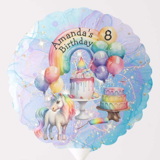 Magical Unicorn Party Kids Birthday ideas Balloon (Front)