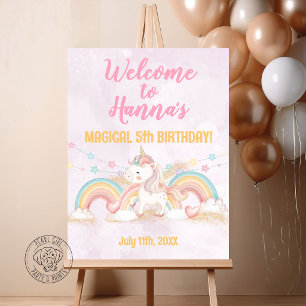 Magical Unicorn Party Welcome Sign