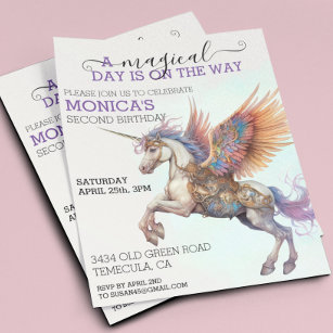 Magical Unicorn Pegasus Birthday Child