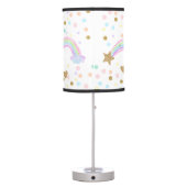 Magical Unicorn Personalized Baby Girl Cute Table Lamp (Back)