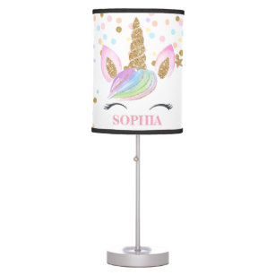 Magical Unicorn Personalized Baby Girl Cute Table Lamp
