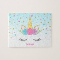 Magical Unicorn Personalized Kids Jigsaw Puzzle