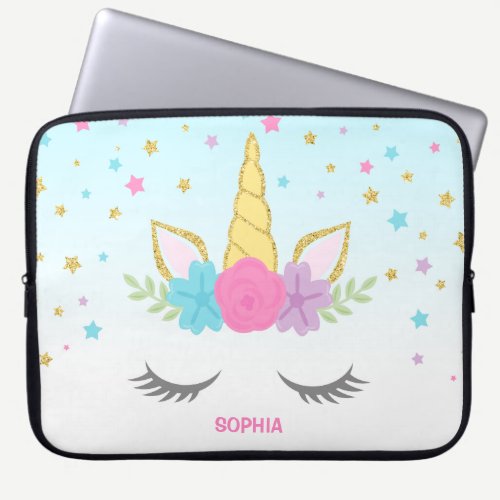Magical Unicorn Personalized Laptop Laptop Sleeve