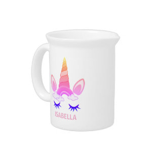 Magical Unicorn Personalized Name Beverage Pitcher