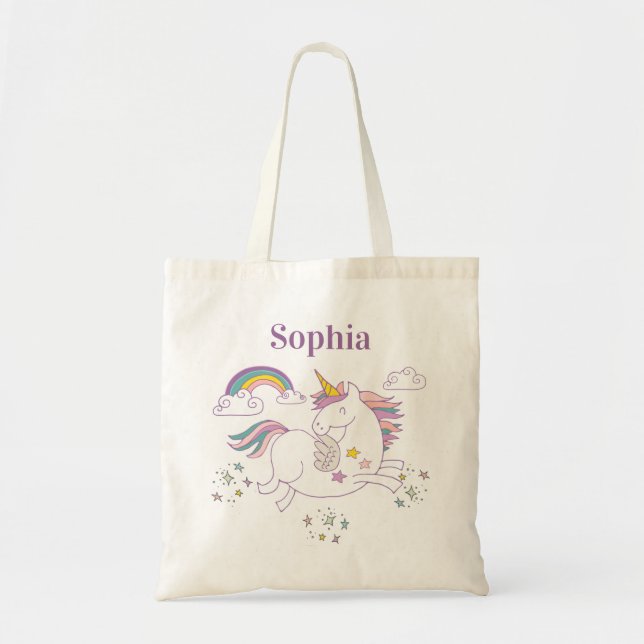 Magical Unicorn Personalized Reusable Bag (Front)