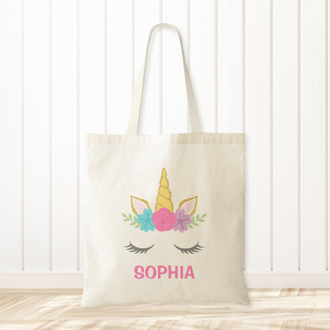 Magical Unicorn Personalized Tote Bag