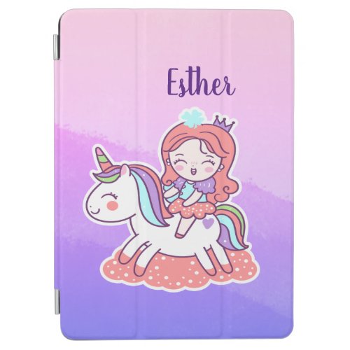 Magical Unicorn Pink Purple Personalized iPad Air iPad Air Cover