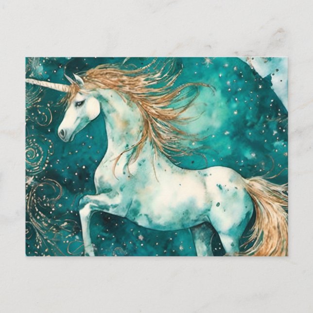 Magical Unicorn Postcard (Front)
