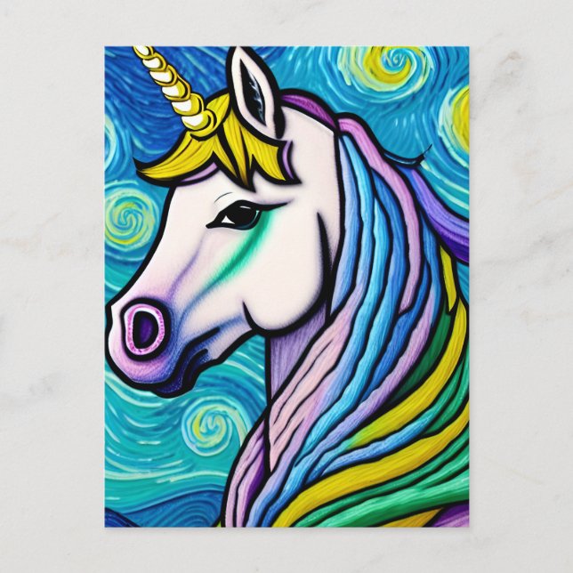 Magical Unicorn Postcard (Front)