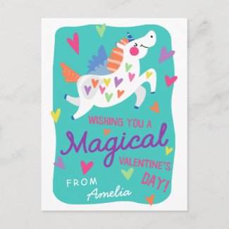 Magical Unicorn | Postcard Size Valentine