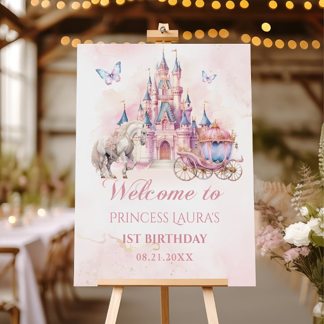 Magical Unicorn Princess Castle Birthday Welcome Foam Board (Creator Uploaded)