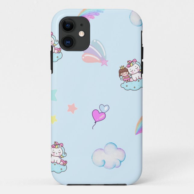 Magical Unicorn Princess rainbow pattern gradient  Case-Mate iPhone Case (Back)
