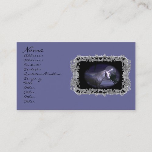 Magical Unicorn Profile Cards by Dragoncat Business Card