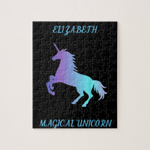 "MAGICAL UNICORN" puzzle for girls personalized.