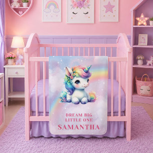 Magical Unicorn Rainbow Baby Blanket Birthday Gift