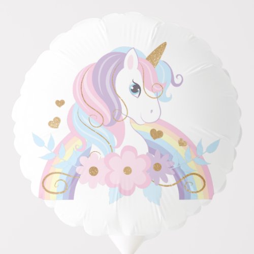 Magical Unicorn Rainbow Birthday Balloons