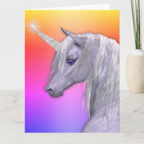 Magical Unicorn Rainbow Birthday Card