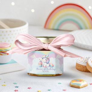 Magical Unicorn Rainbow Birthday Mini  Honey Jar Favors