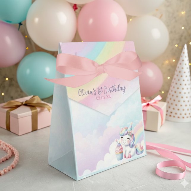 Magical Unicorn Rainbow Birthday Party Favor Box (Creator Uploaded)