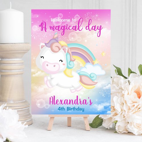 Magical Unicorn Rainbow Birthday Party Foam Board